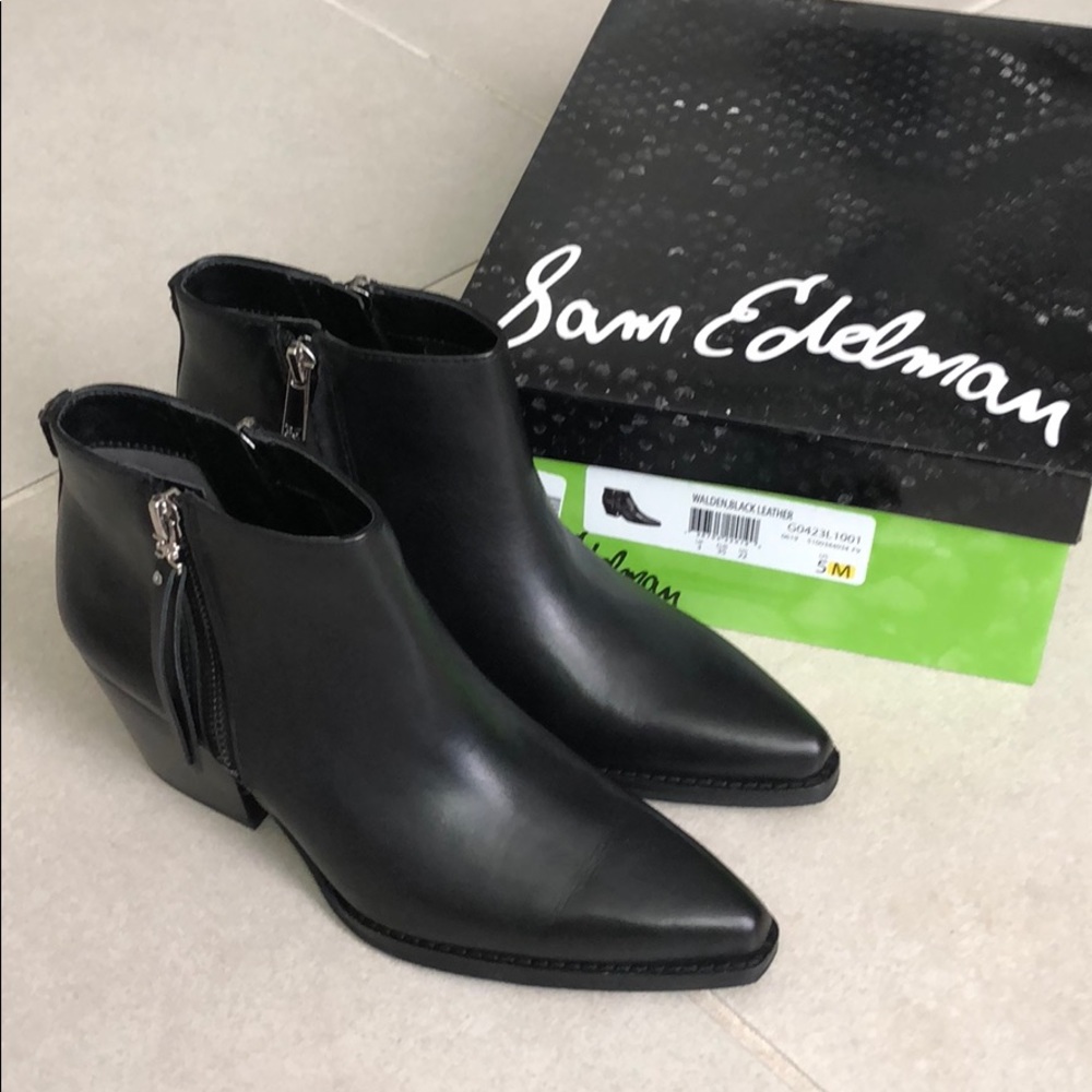 Sam Edelman Walden black leather boots